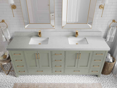 Malibu 84 in. W x 22 in. D Double Sink Bathroom Vanity - Willow Bath and Vanity