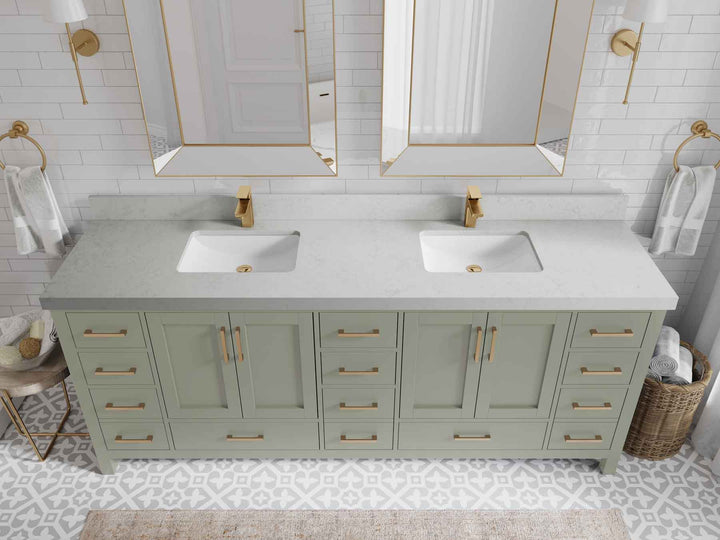 Malibu 84 in. W x 22 in. D Double Sink Bathroom Vanity - photo 8