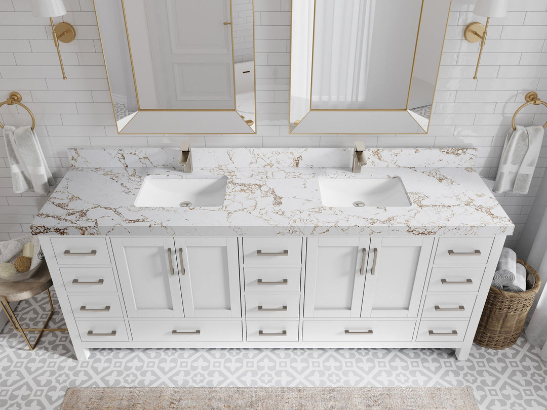 Malibu 84 in. W x 22 in. D Double Sink Bathroom Vanity - Willow Bath and Vanity