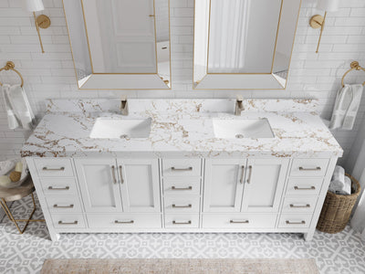 Malibu 84 in. W x 22 in. D Double Sink Bathroom Vanity - Willow Bath and Vanity