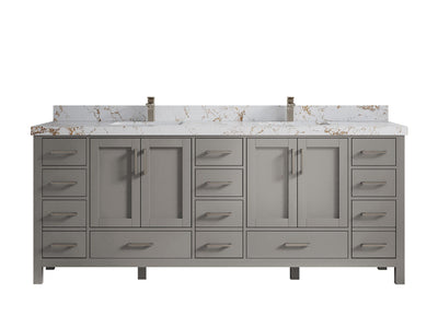 Malibu 84 in. W x 22 in. D Double Sink Bathroom Vanity - Willow Bath and Vanity