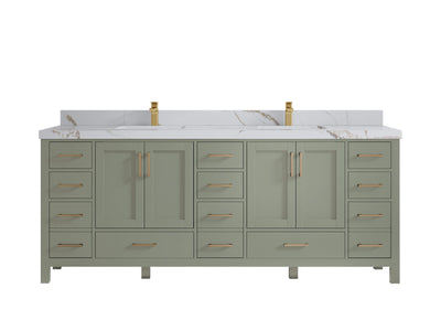 Malibu 84 in. W x 22 in. D Double Sink Bathroom Vanity - Willow Bath and Vanity
