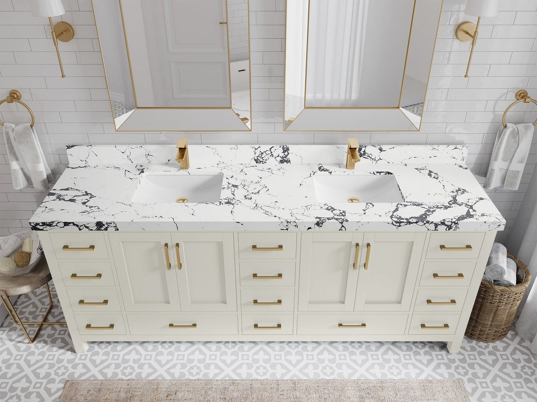 Malibu 84 in. W x 22 in. D Double Sink Bathroom Vanity - Willow Bath and Vanity
