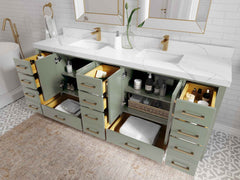 Malibu 84 in. W x 22 in. D Double Sink Bathroom Vanity - photo 4