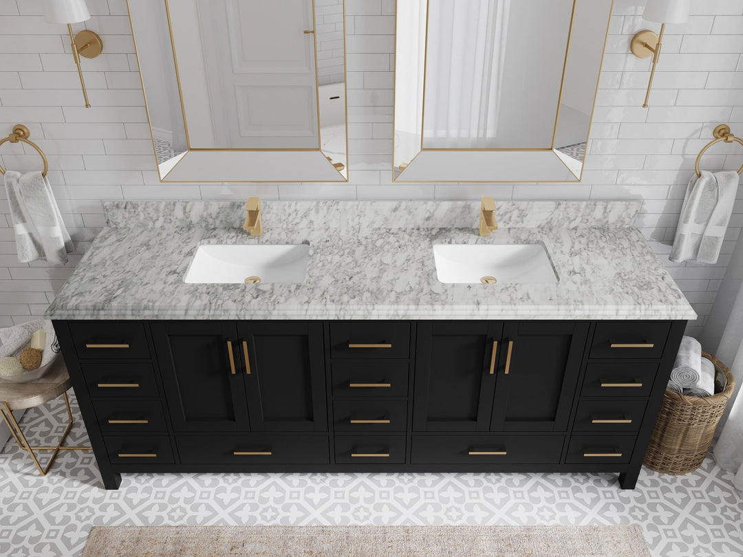 Malibu 84 in. W x 22 in. D Double Sink Bathroom Vanity - Willow Bath and Vanity