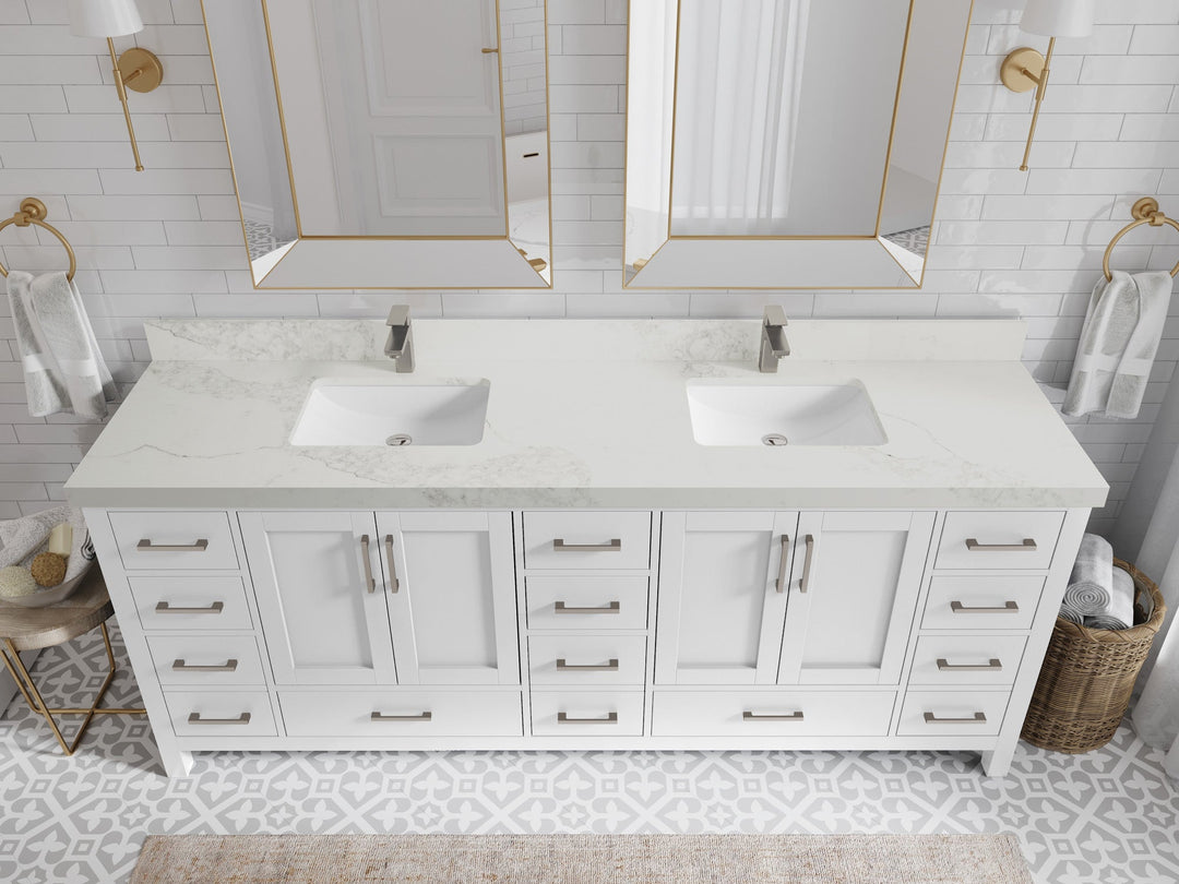 Malibu 84 in. W x 22 in. D Double Sink Bathroom Vanity - Willow Bath and Vanity