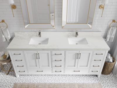 Malibu 84 in. W x 22 in. D Double Sink Bathroom Vanity - Willow Bath and Vanity