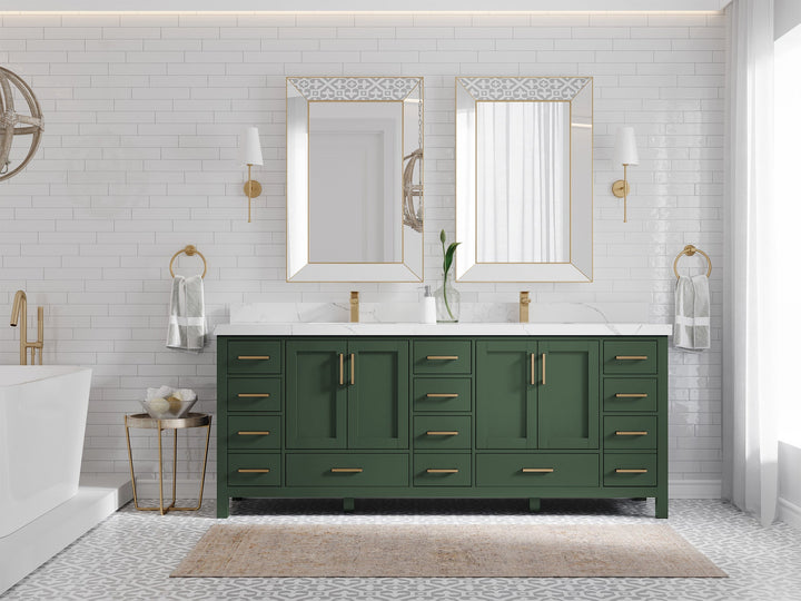 Malibu 84 in. W x 22 in. D Double Sink Bathroom Vanity - photo 4