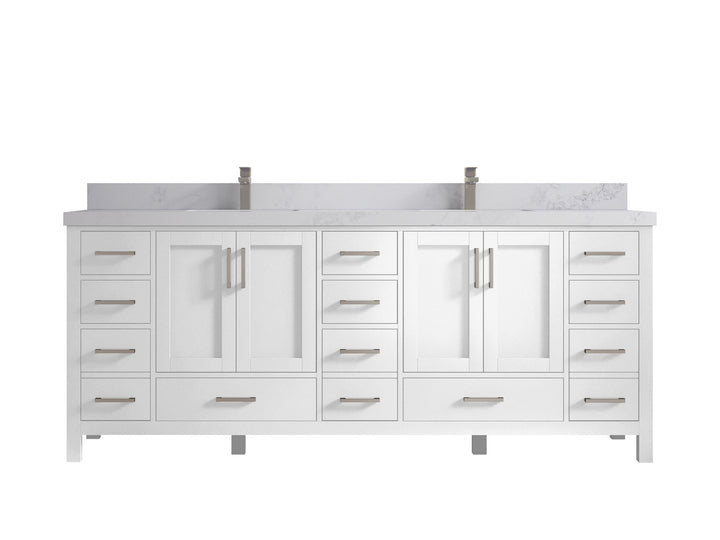 Malibu 84 in. W x 22 in. D Double Sink Bathroom Vanity - photo 19