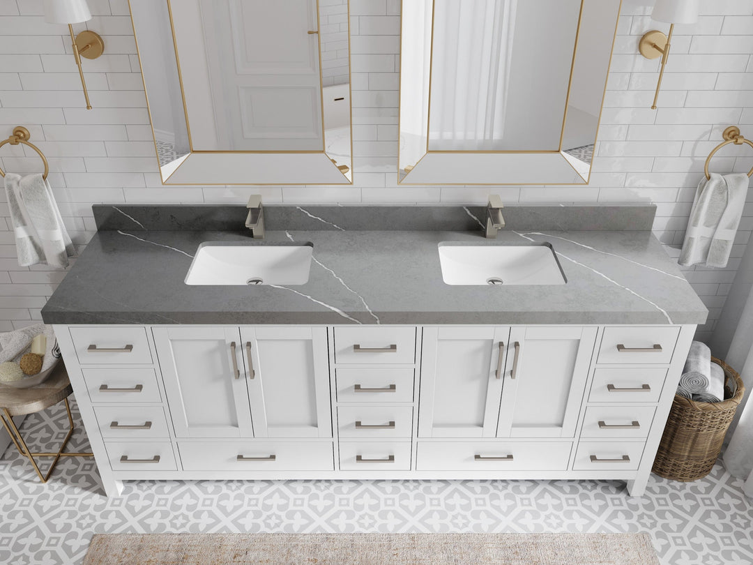 Malibu 84 in. W x 22 in. D Double Sink Bathroom Vanity - Willow Bath and Vanity