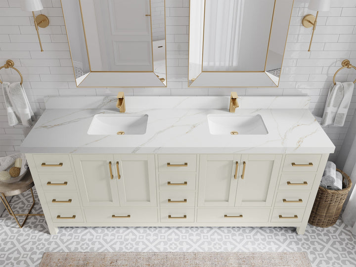 Malibu 84 in. W x 22 in. D Double Sink Bathroom Vanity - photo 22