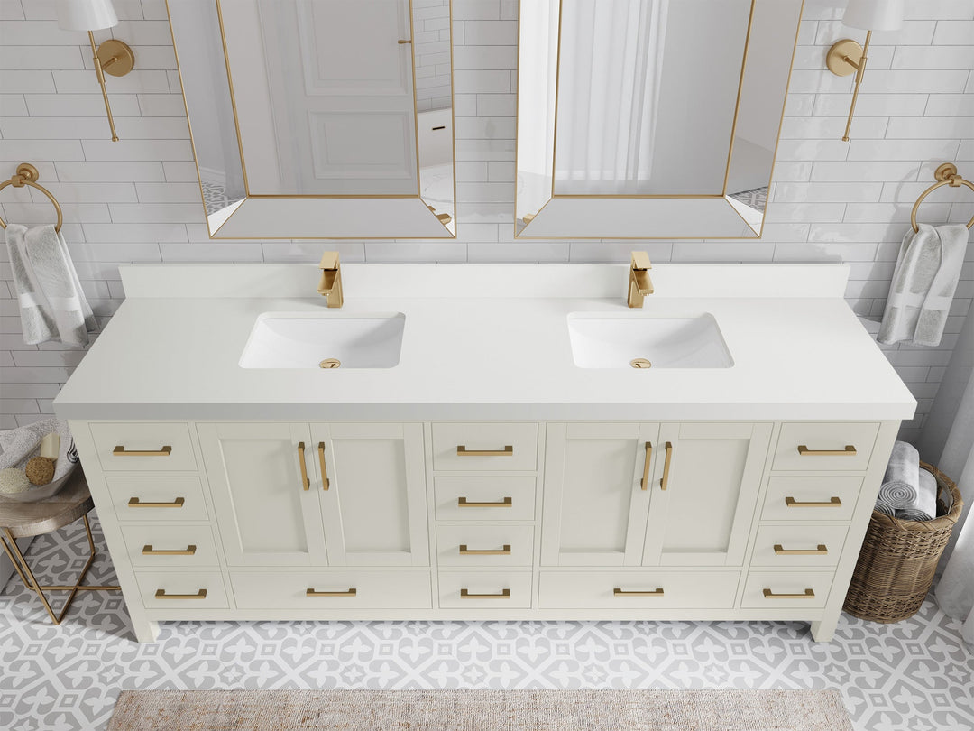 Malibu 84 in. W x 22 in. D Double Sink Bathroom Vanity - Willow Bath and Vanity