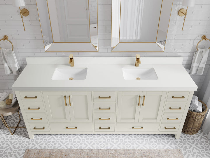 Malibu 84 in. W x 22 in. D Double Sink Bathroom Vanity - photo 44