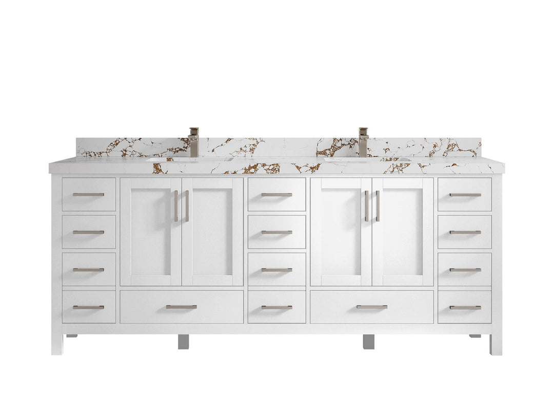 Malibu 84 in. W x 22 in. D Double Sink Bathroom Vanity - Willow Bath and Vanity