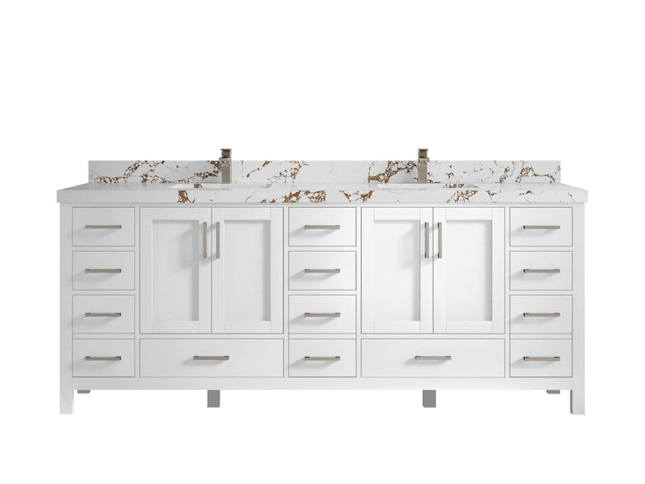 Malibu 84 in. W x 22 in. D Double Sink Bathroom Vanity - photo 37