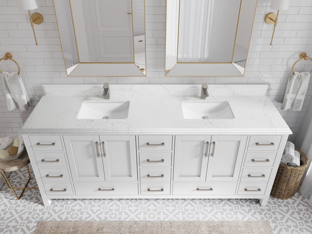 Malibu 84 in. W x 22 in. D Double Sink Bathroom Vanity - Willow Bath and Vanity