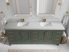 Malibu 84 in. W x 22 in. D Double Sink Bathroom Vanity - photo 12
