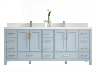 Malibu 84 in. W x 22 in. D Double Sink Bathroom Vanity - Willow Bath and Vanity