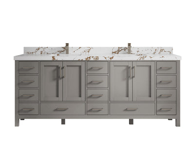 Malibu 84 in. W x 22 in. D Double Sink Bathroom Vanity - Willow Bath and Vanity