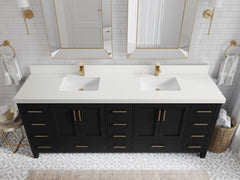Malibu 84 in. W x 22 in. D Double Sink Bathroom Vanity - photo 44