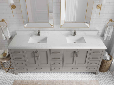 Malibu 84 in. W x 22 in. D Double Sink Bathroom Vanity - Willow Bath and Vanity