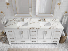 Malibu 84 in. W x 22 in. D Double Sink Bathroom Vanity - photo 36