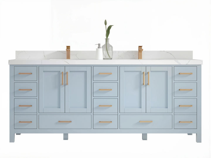 Malibu 84 in. W x 22 in. D Double Sink Bathroom Vanity - photo 1