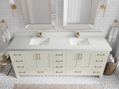 Malibu 84 in. W x 22 in. D Double Sink Bathroom Vanity - photo 14