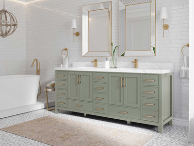 Malibu 84 in. W x 22 in. D Double Sink Bathroom Vanity - Willow Bath and Vanity