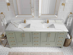 Malibu 84 in. W x 22 in. D Double Sink Bathroom Vanity - photo 24