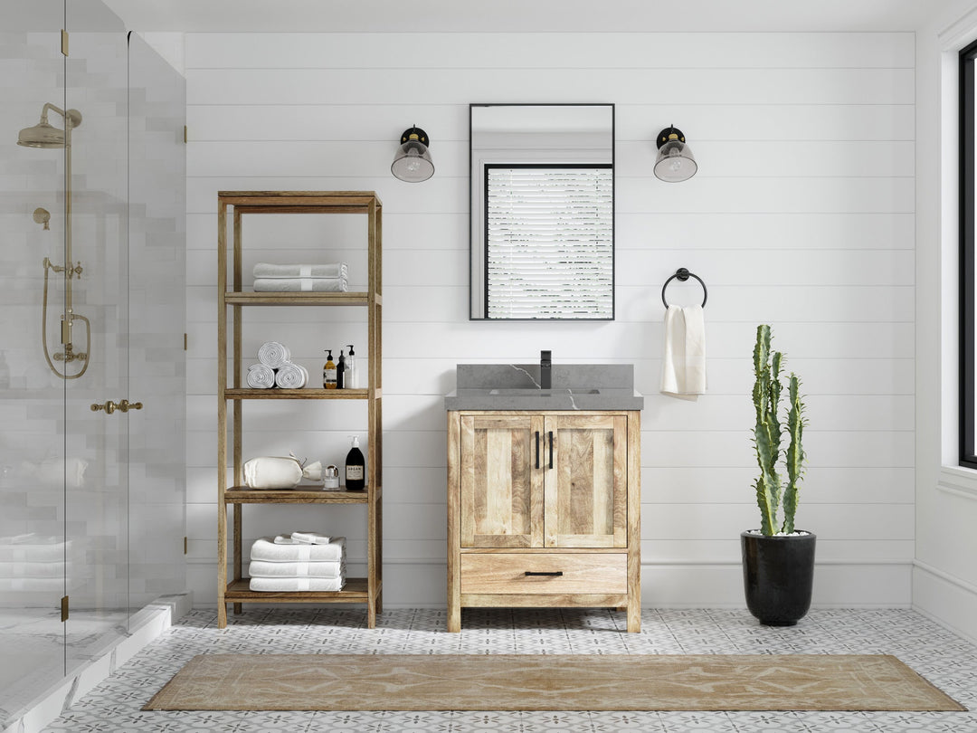 Malibu Mango Wood 30 in. W x 22 in. D Single Sink Bathroom Vanity - Willow Bath and Vanity