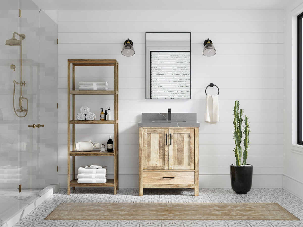 Malibu Mango Wood 30 in. W x 22 in. D Single Sink Bathroom Vanity - Willow Bath and Vanity