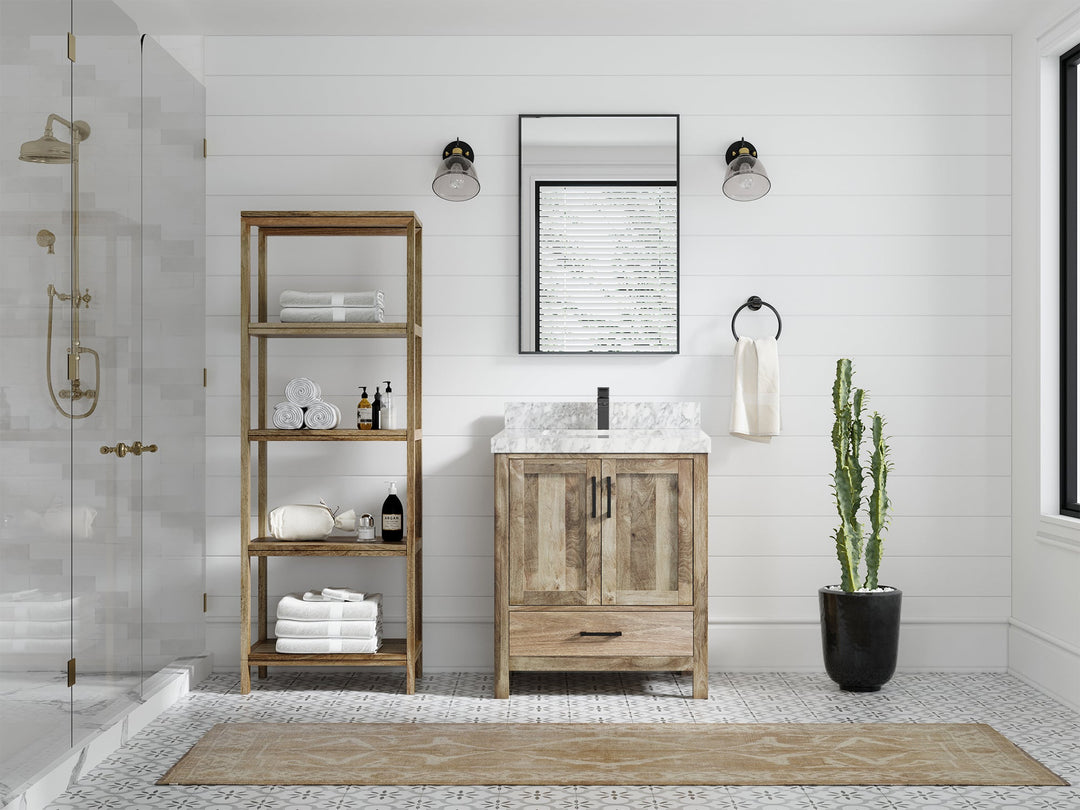 Malibu Mango Wood 30 in. W x 22 in. D Single Sink Bathroom Vanity - Willow Bath and Vanity