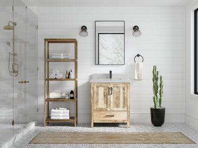 Malibu Mango Wood 30 in. W x 22 in. D Single Sink Bathroom Vanity - Willow Bath and Vanity