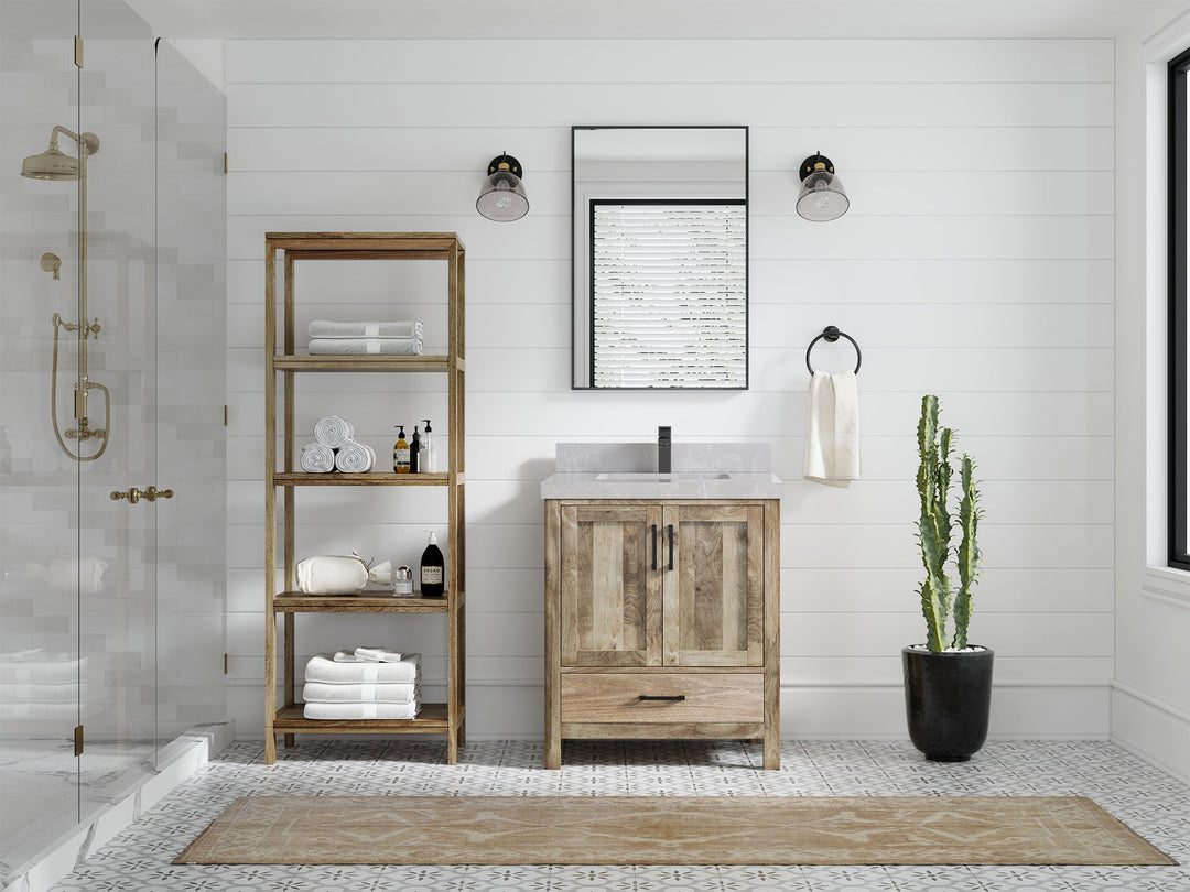Malibu Mango Wood 30 in. W x 22 in. D Single Sink Bathroom Vanity - Willow Bath and Vanity