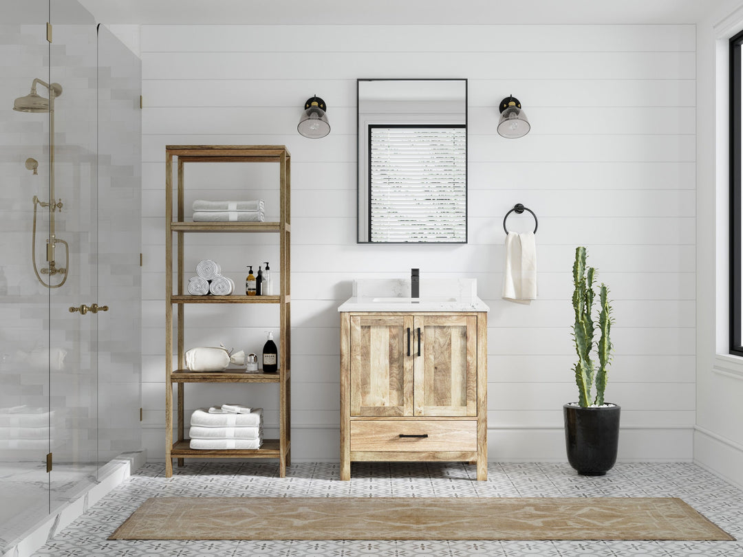 Malibu Mango Wood 30 in. W x 22 in. D Single Sink Bathroom Vanity - Willow Bath and Vanity