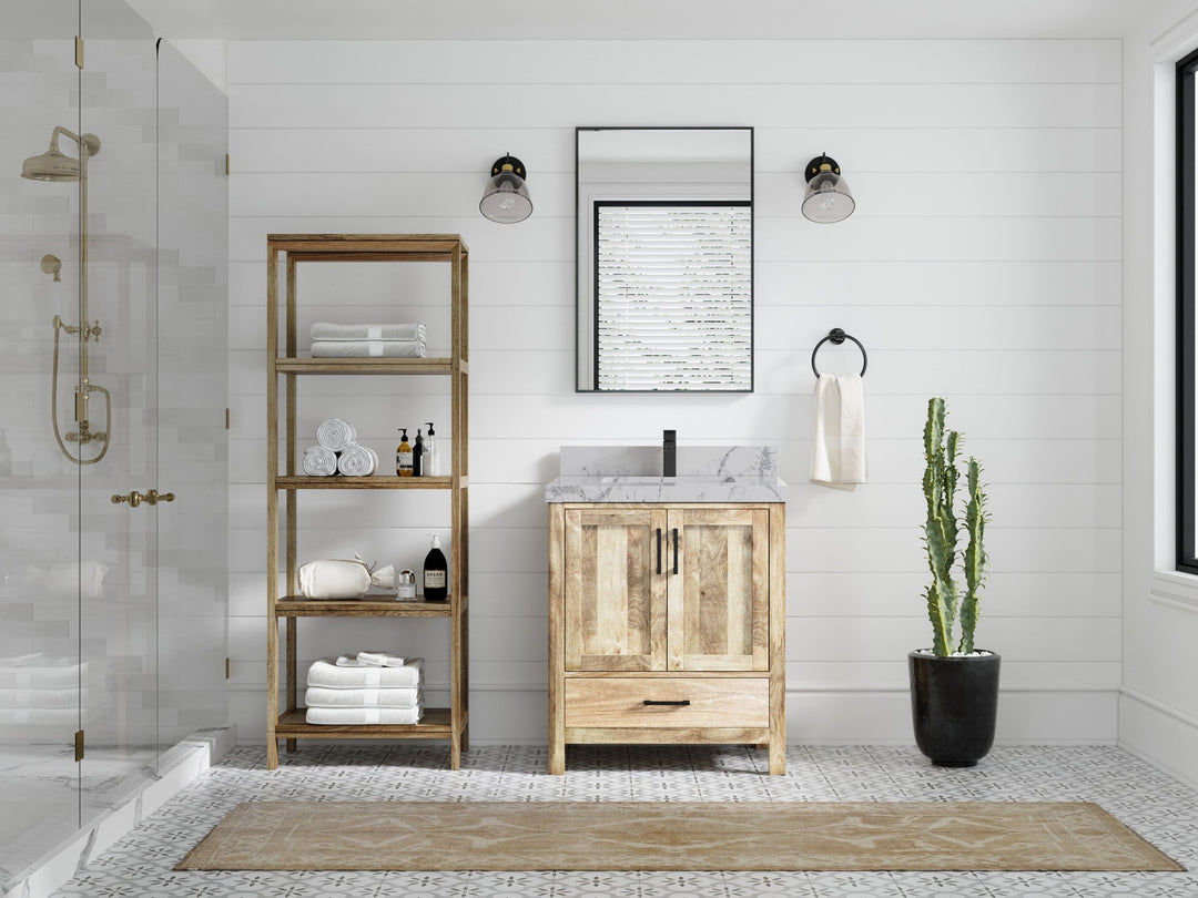 Malibu Mango Wood 30 in. W x 22 in. D Single Sink Bathroom Vanity - Willow Bath and Vanity