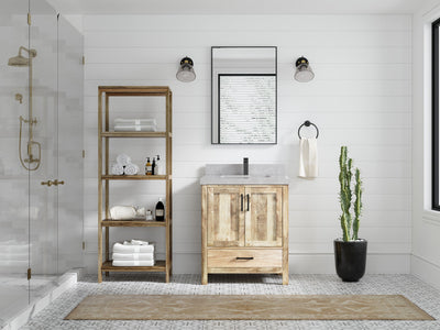 Malibu Mango Wood 30 in. W x 22 in. D Single Sink Bathroom Vanity - Willow Bath and Vanity