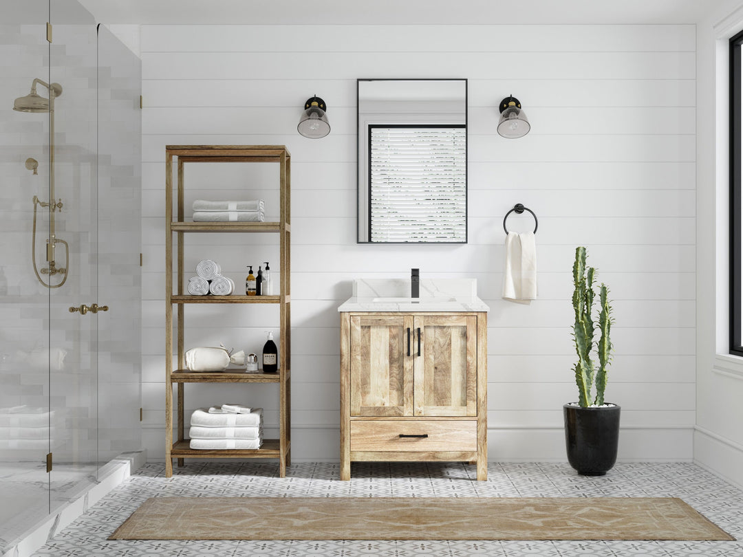 Malibu Mango Wood 30 in. W x 22 in. D Single Sink Bathroom Vanity - Willow Bath and Vanity