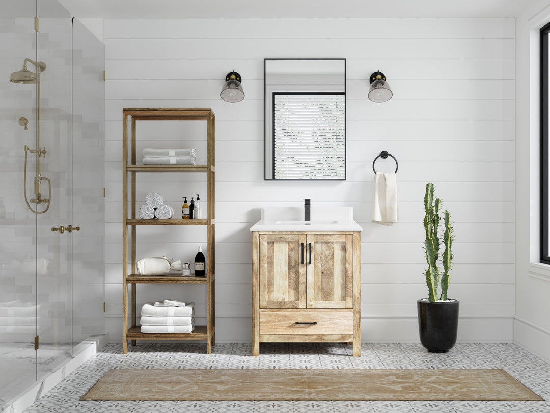 Malibu Mango Wood 30 in. W x 22 in. D Single Sink Bathroom Vanity - Willow Bath and Vanity
