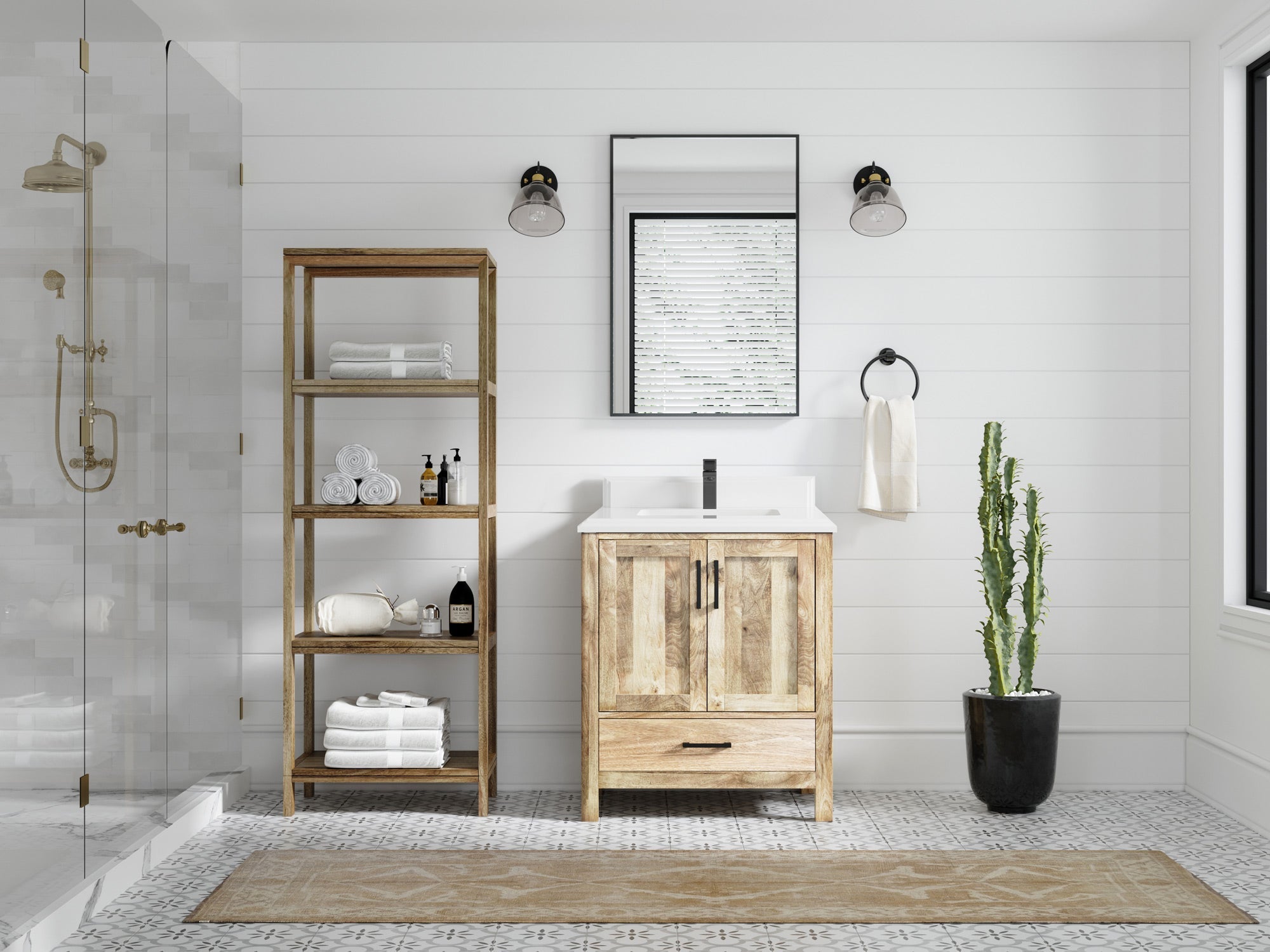 Malibu Mango Wood 30 in. W x 22 in. D Single Sink Bathroom Vanity - Willow Bath and Vanity