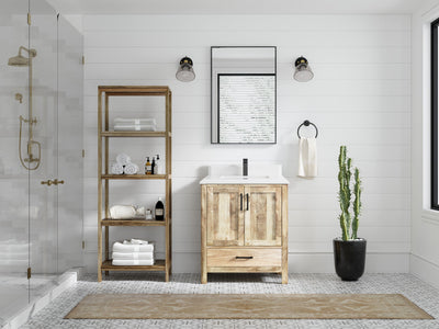 Malibu Mango Wood 30 in. W x 22 in. D Single Sink Bathroom Vanity - Willow Bath and Vanity