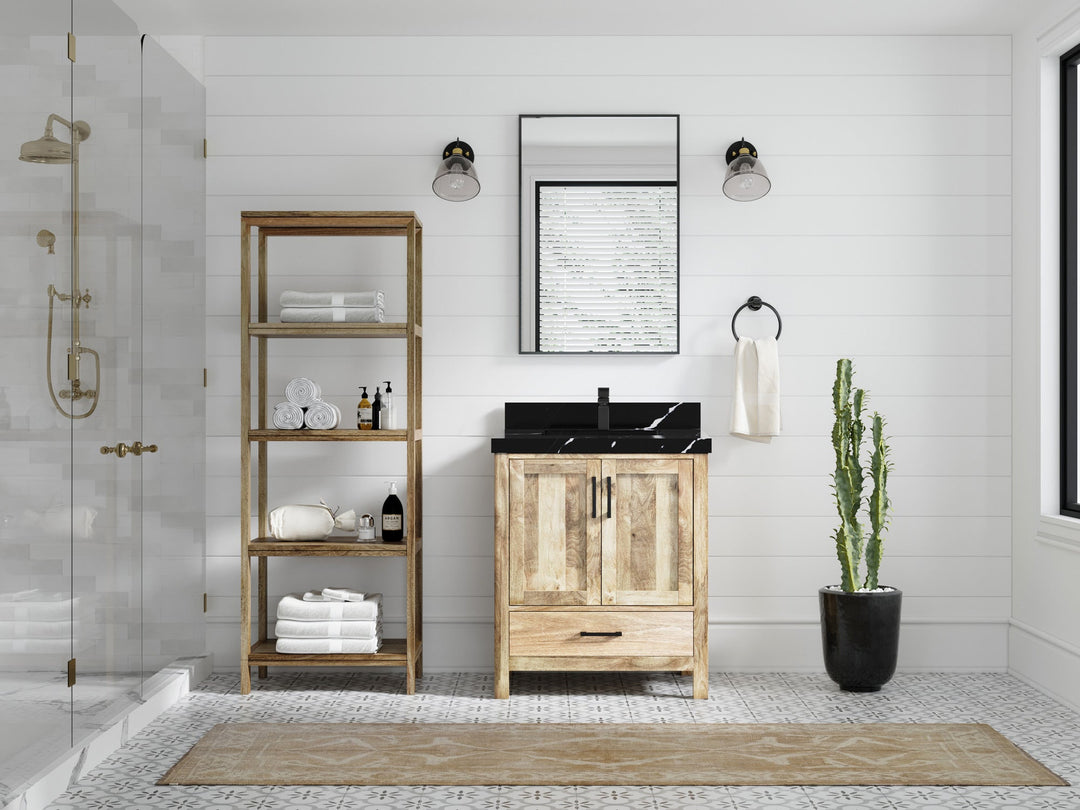 Malibu Mango Wood 30 in. W x 22 in. D Single Sink Bathroom Vanity - Willow Bath and Vanity