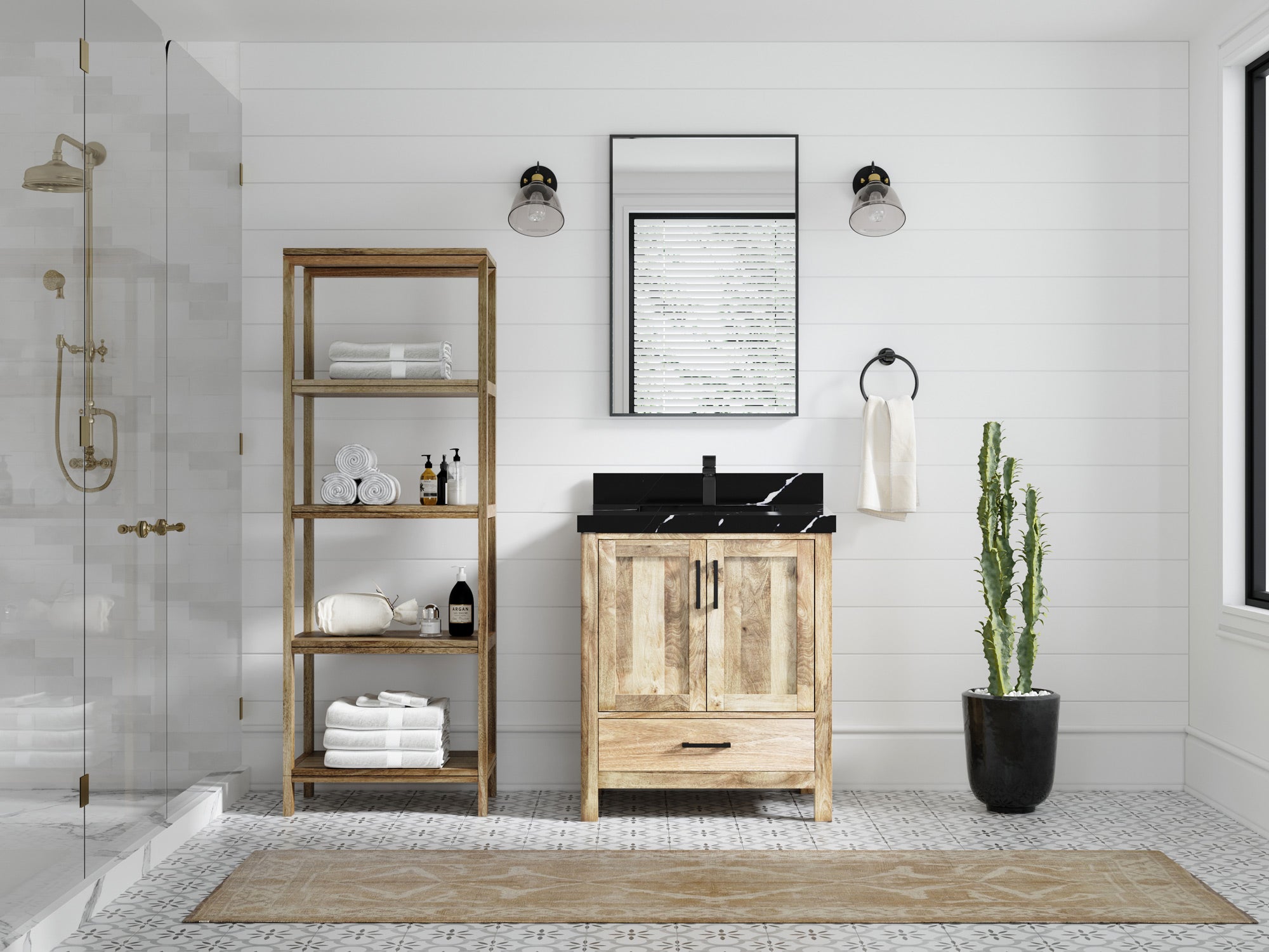 Malibu Mango Wood 30 in. W x 22 in. D Single Sink Bathroom Vanity - Willow Bath and Vanity