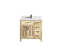 Malibu Mango Wood 36 in. W x 22 in. D Center Sink Bathroom Vanity - photo 44