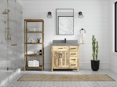 Malibu Mango Wood 36 in. W x 22 in. D Center Sink Bathroom Vanity - photo 43