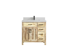 Malibu Mango Wood 36 in. W x 22 in. D Center Sink Bathroom Vanity - photo 30