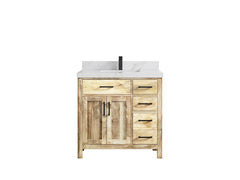 Malibu Mango Wood 36 in. W x 22 in. D Center Sink Bathroom Vanity - photo 26