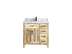 Malibu Mango Wood 36 in. W x 22 in. D Center Sink Bathroom Vanity - photo 24