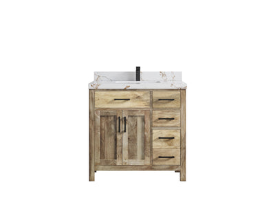 Malibu Mango Wood 36 in. W x 22 in. D Center Sink Bathroom Vanity - Willow Bath and Vanity